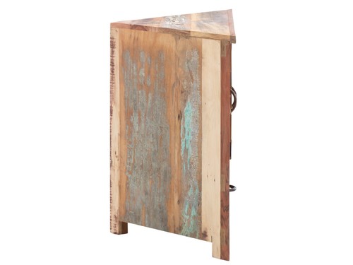 Eck - Waschtisch Sumana Altholz rustikal Buddha Badmöbel Badschrank - Bild 7 von 9