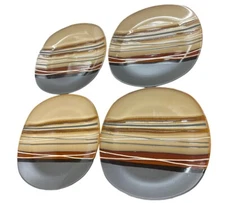 Home Trends Bazaar Brown 11” Dinner Plates Better Homes and Gardens Lot of 4