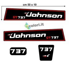 Adesivi per motore fuoribordo barca nautica Johnson 737 SX + DX