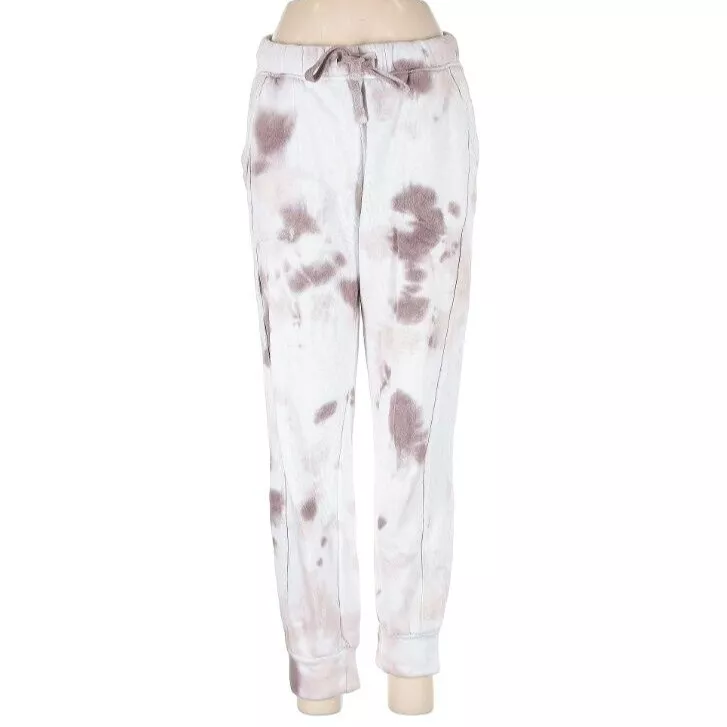 free-people-movement tie-dye work it out mauve white sweatpants