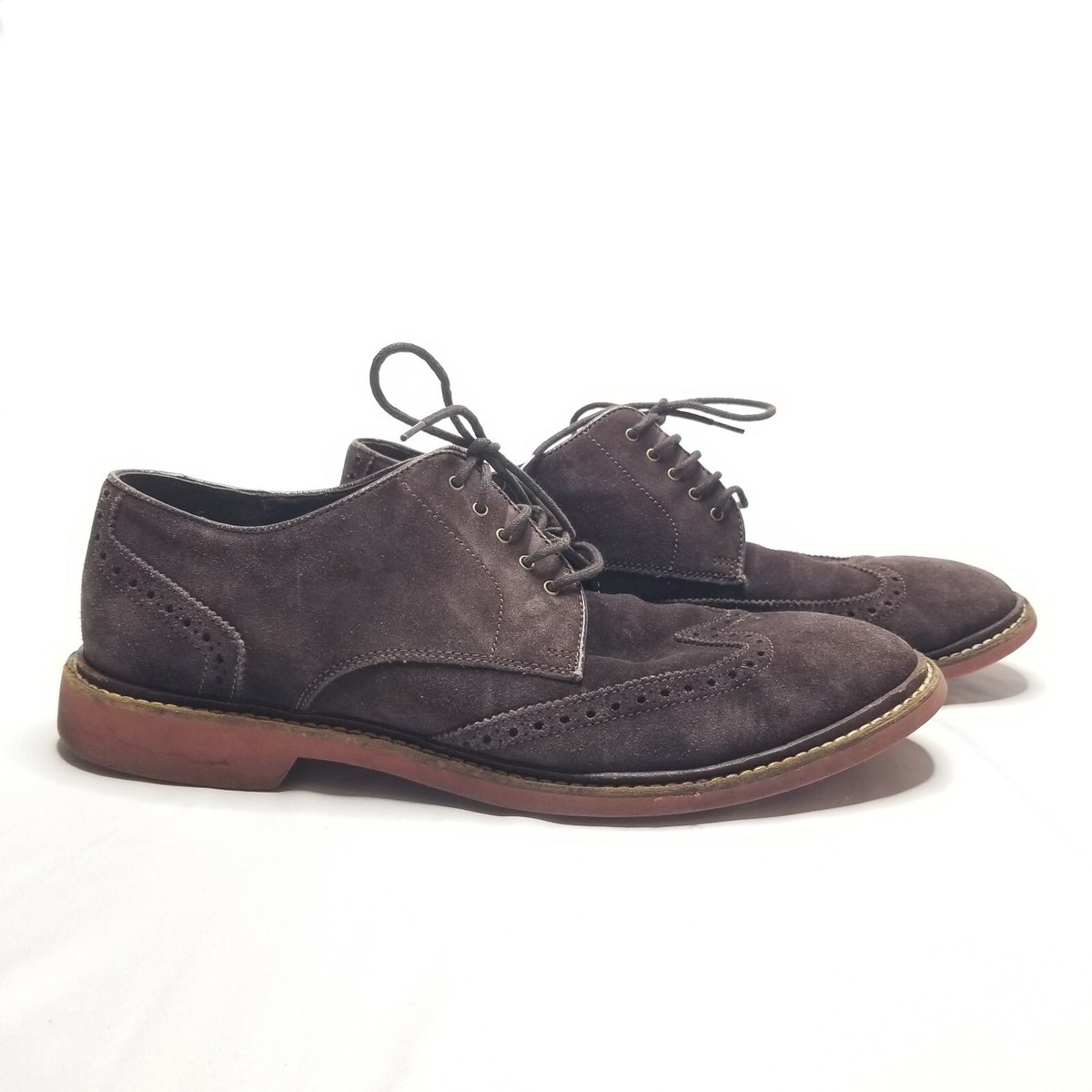 COLE HAAN Brown Suede Dress Shoes, Mens Sz 11 [B15] | eBay