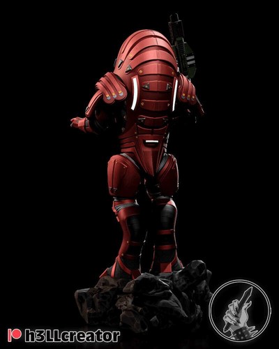 Wrex - Mass Effect - 3D gedruckte Miniatur - Videospiele - mehrfarbig - unbemalt - Bild 4 von 10