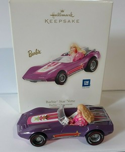 Hallmark-2008-Ornament-BARBIE-STAR-VETTE-Pink-Corvette-MIB-FREE-Shipping