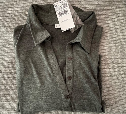 MANGO: Grey Henley Top by Violeta Never Worn w TAG. XXL (UK) XL (USA) PLUS - Picture 11 of 23