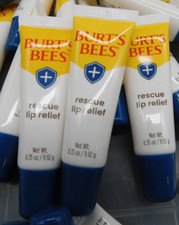 Lot Of 50 Burts Bees Rescue Lip Relief 0.35oz Ea Exp: 2027  Better New  Unused