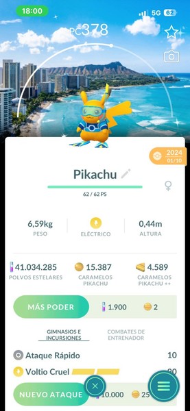 Pokémon GO Mundial 2024: Honolulu | ✨ Shiny Pikachu BG ✨ 20k Or 1M