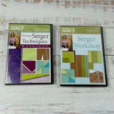 2 Sewing With Nancy DVD Lot: Serger Workshop & Ultimate Serger Techniques