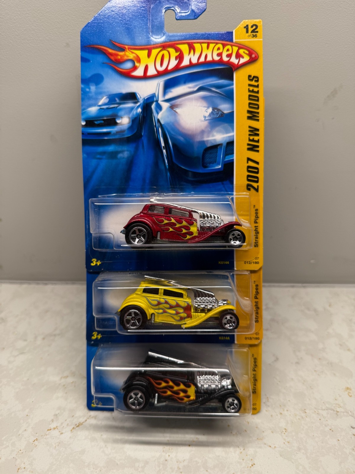 Hot Wheels 2007 New Models #12/36 Straight Pipes Lot Of 3 Color Variations 