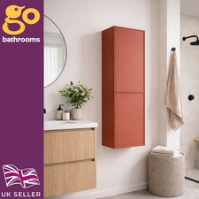 Image of 1700mm Wall Hung Tall Bathroom Cabinet Soft Close Doors Clay Storage Unit