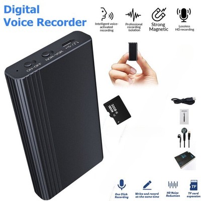 32GB 500hr Magnetic Voice Activated Recorder Audio MP3 Portable Recording Device