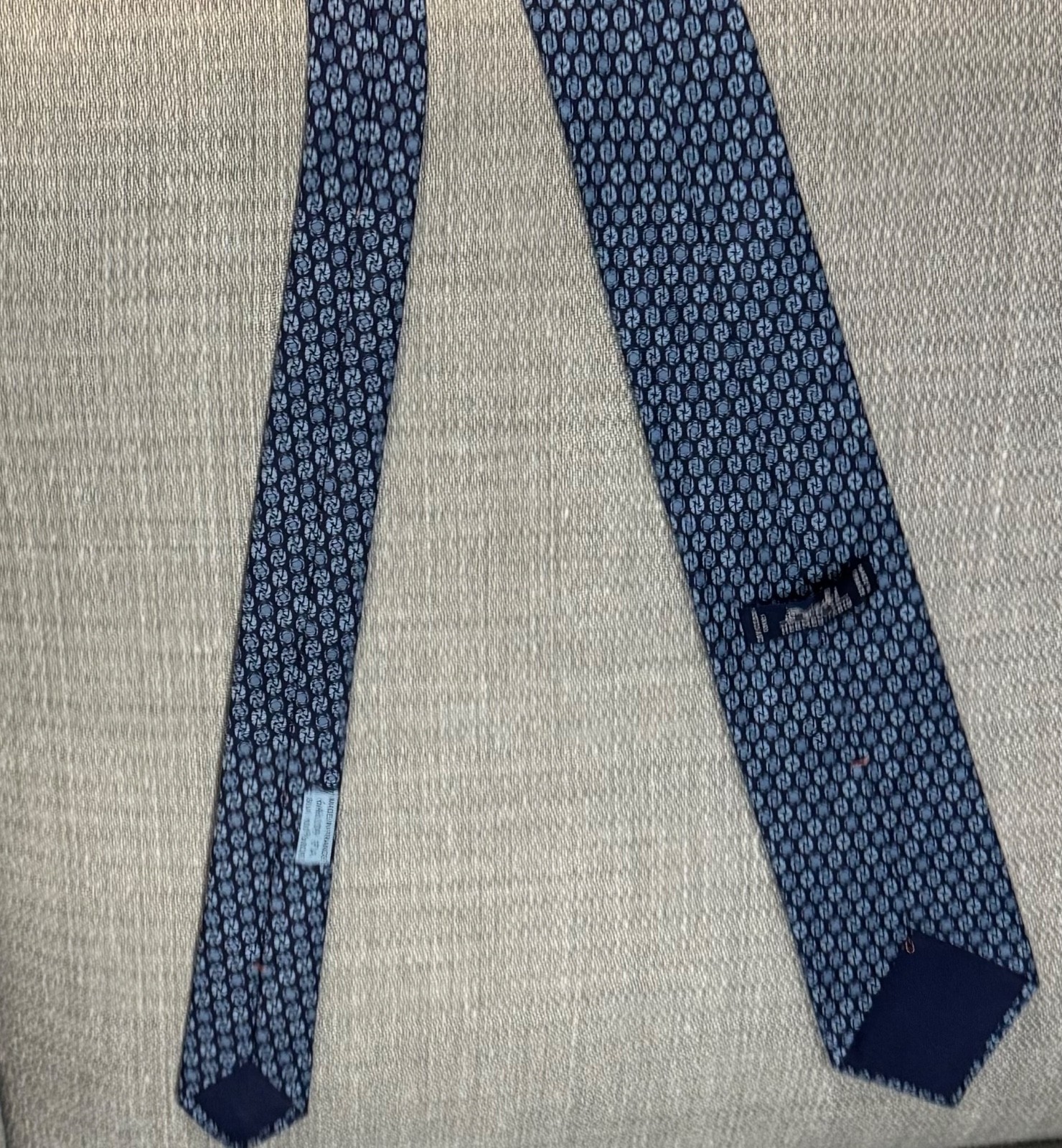 Authentic HERMES Blue Geometric / Camera Shutters… - image 3