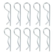 10 Pcs Hitch Pin Clip, 4mm x 85mm Carbon Steel Retaining R Clip Pin, Silver