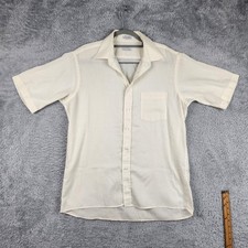 True Vintage Christian Dior Shirt Mens Large White Stripe Button USA 70s 80s