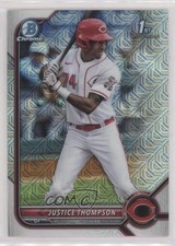 2022 Bowman Chrome Prospects Mega Box Mojo Refractor Justice Thompson 6u5