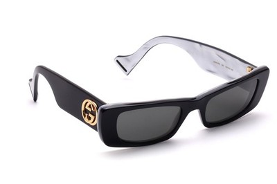Gucci Sonnenbrille Mod. GG0516S Schwarz Weiß Made in Italy 52 - 20 mm