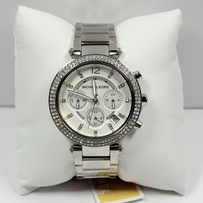 Michael Kors Parker MK5353 Chronograph White Dial Stainless Steel Women's Watch
