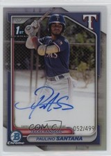 2024 Bowman Chrome Prospect Refractor /499 Paulino Santana #CPA-PS Auto 0n64