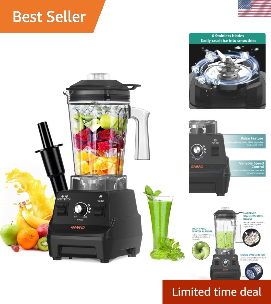 1800W Countertop Blender: Professional 60oz BPA-Free for Smo