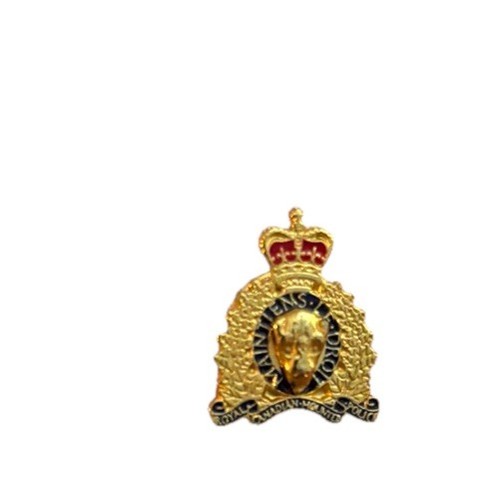RCMP Royal Canadian Mounted Police Crown Gold Crest Police Pin 1/2” Lapel Pin - Picture 2 of 3