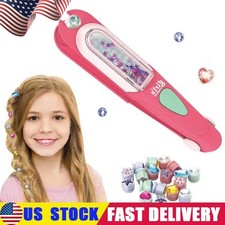 Hair Gem Stamper Kit,Reusable Bling Hair Jewels for Girls 3-12Birthday Xmas Gift