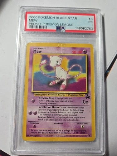 Mew Black Star Promo #8 Pokemon WOTC Promo Card PSA 1
