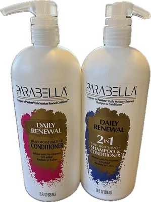 2 new Parabella Daily Renewal Moisturizing Conditioner 28oz shampoo Pro-Vitamins