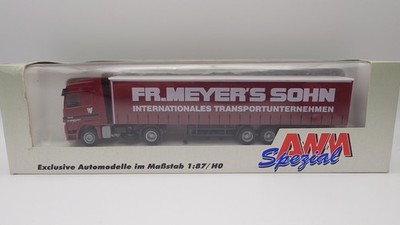 AWM 1:87 Mercedes Actros Gardinenplanen Sattelzug Fr. Meyer's Sohn Lübeck *OVP*