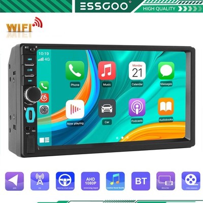 7'' Car Stereo Radio Double 2 DIN Touch Screen For IOS Carplay & Android Auto GPS