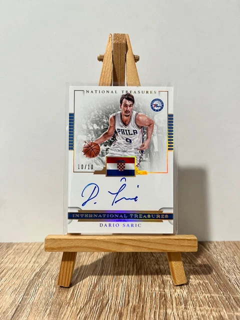 DARIO SARIC 2016-17 National Treasures International Signature #3 Gold /10 76ERS