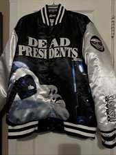 1995 Dead Presidents 100% Satin Bomber Jacket Men SizeXL Vintage Made In USA 90s