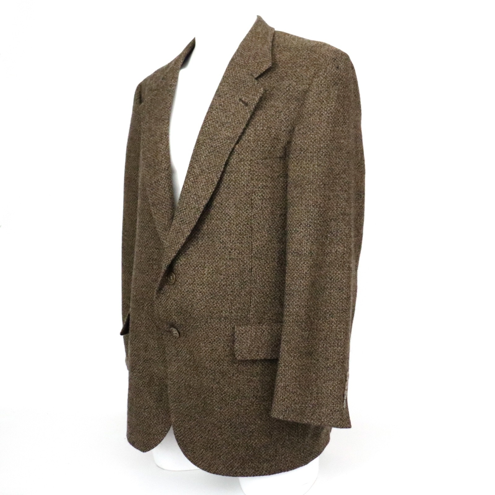 Hart Schaffner Marx Blazer Sport Coat Mens 42r Brown Tweed Jacket 2 Button