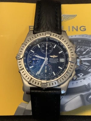 Breitling Chronomat Blackbird Men's Black Dial Watch  A13353