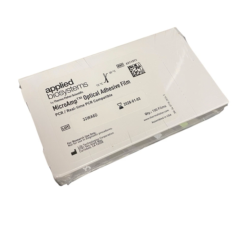 Filme adesivo óptico Thermo Applied Biosystems MicroAmp™ PCR, 100/pacote - Imagem 2 de 2
