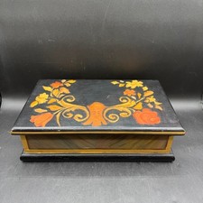 Vintage Gerri Hand Painted Wooden Jewelry Box...