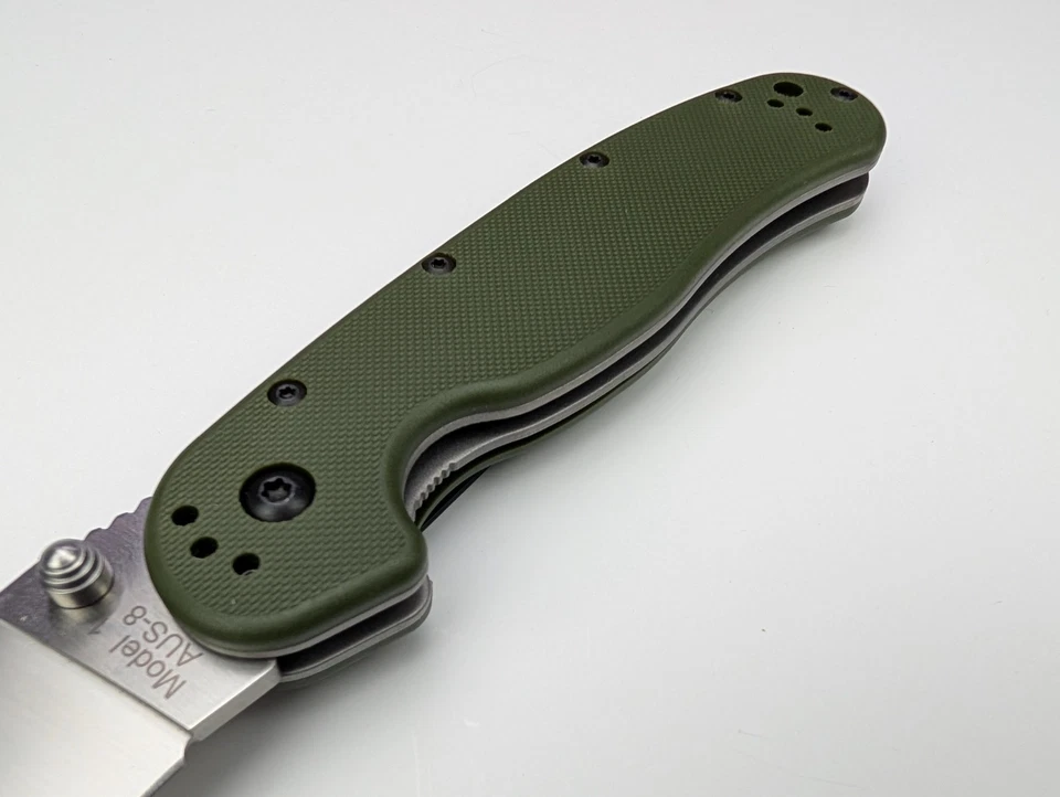 Ontario RAT I Linerlock Foliage Green Folding AUS-8 Steel Pocket Knife 8848FG - Image 3 of 4