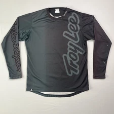 Troy Lee Designs TLD Men's Small Motocross Jersey Black Gray Long Sleeve *Read