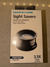 Bausch+Lomb Sight Savers Model 813476 Double Lens 3.5X Magnifier w/Carrying Case