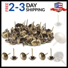 200 Pcs Bronze Upholstery Tacks Antique Metal Thumb Tacks Round Head Upholste...