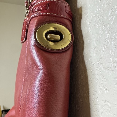 Borsa a tracolla Coach Gallery vintage in pelle rossa borsa Lg regolabile - Foto 7 di 19