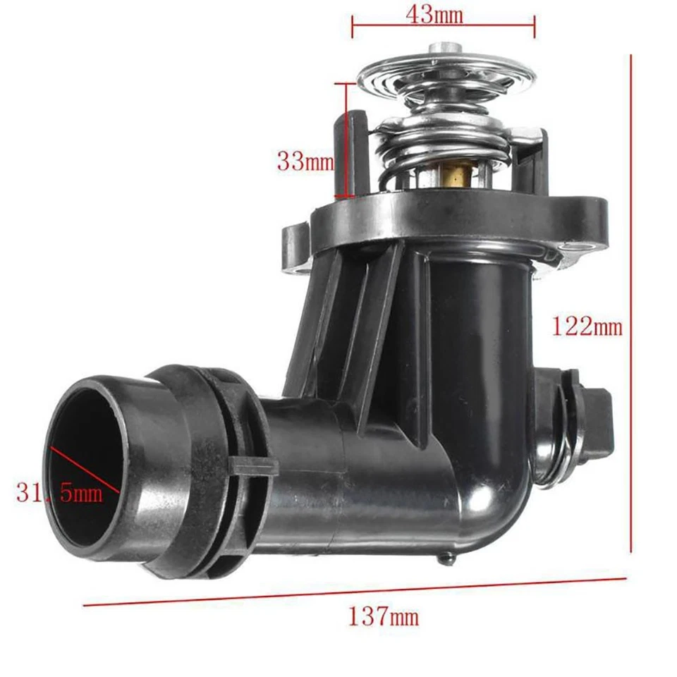 1X Coolant Thermostat 11531436042 11531437085 For BMW 3 Series E46 5 Series E60 - Image 3 of 4