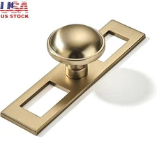 10 Pack Cabinet Knobs W/ Backplate Zinc Brass Kitchen Drawer Pulls Hardware New