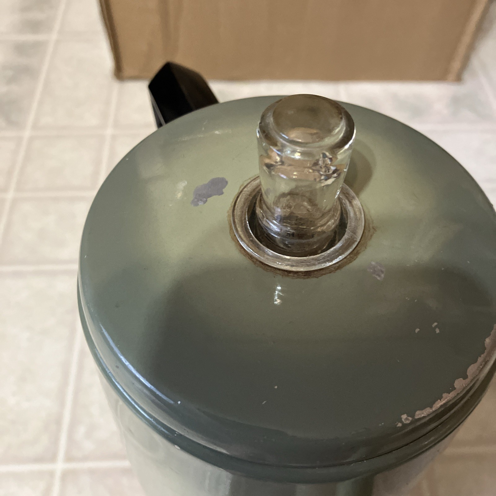 Mirro Matic Electric Percolator 9 Cup Coffee Maker Avocado green USA M-0179-37