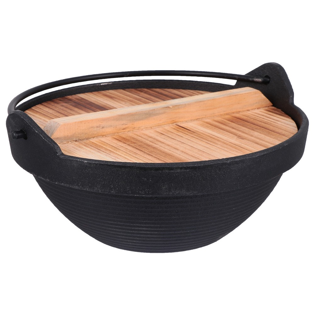 Padella Campeggio Pentole in Ghisa Pentola Di Cottura Con Coperchio