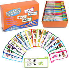 30PCS Read and Rhyme Flip Books, Interesting Word Family Flip Books, ABC Vocabul