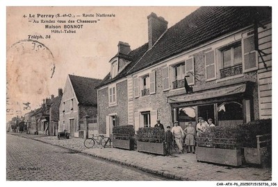 CAR-AFXP6-0300-78 - PARAY - Route nationale - Maison bonnot - Hotel - Tabak