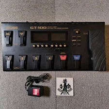 BOSS GT-100 Multi Effector Guitar Effects Processor ver.2 Used W/AC Adapter