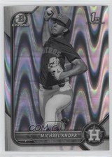 2022 Bowman Draft Chrome Black & White RayWave Refractor Michael Knorr 0m4r