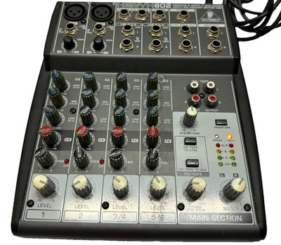 Behringer XENYX 802 Premium 8-Input 2-Bus Analog Mixer NO POWER CORD -Used/works