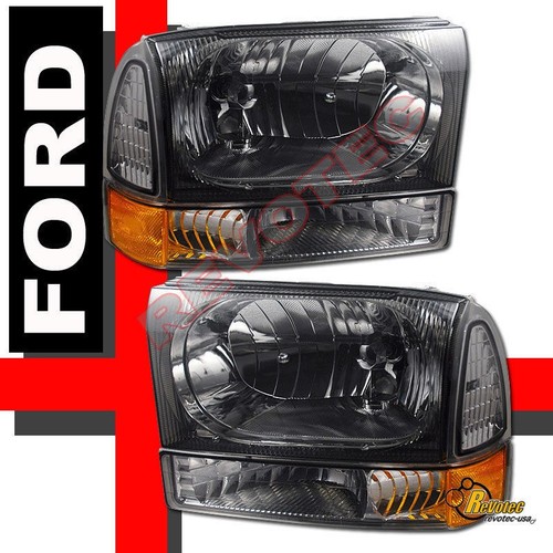 1999-2004 Ford F250 F350 Super Duty Pickup Headlights Corner & Tail Lights Smoke - Picture 2 of 6