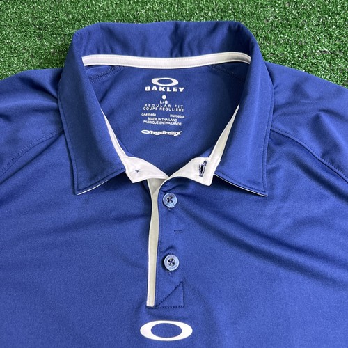 Oakley Hydrolix Polo Shirt Short Sleeve Blue Mens Size Large - Bild 4 von 8